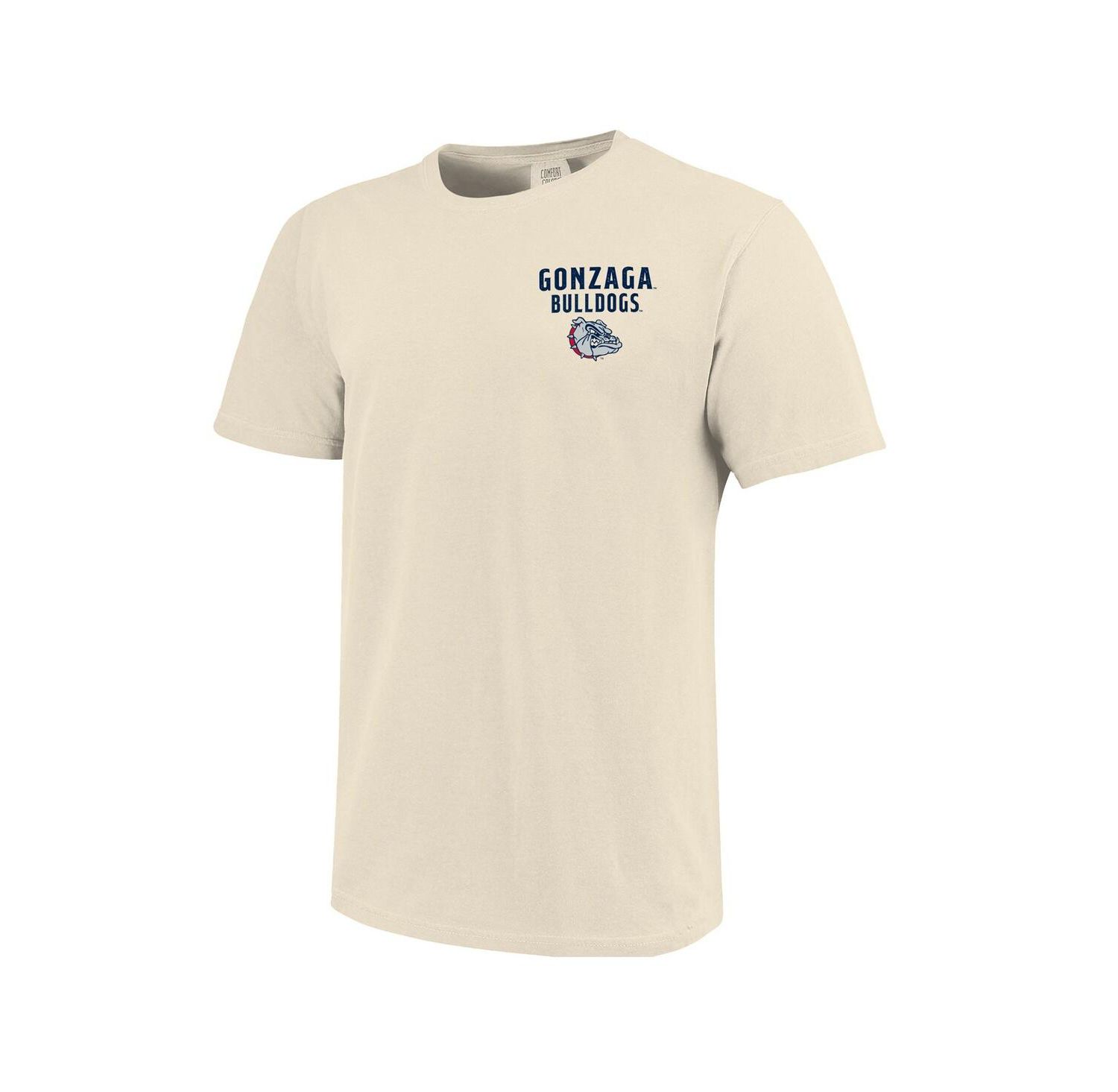 Men's Cream Gonzaga Bulldogs Comfort Colors Mascot Overlay T-Shirt