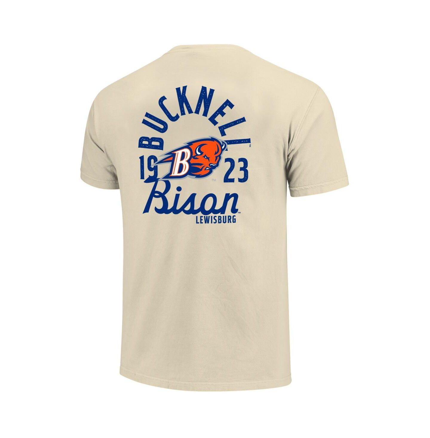 Мужская футболка Image One Cream Bucknell Bison Comfort Colors Mascot Overlay — фото 3