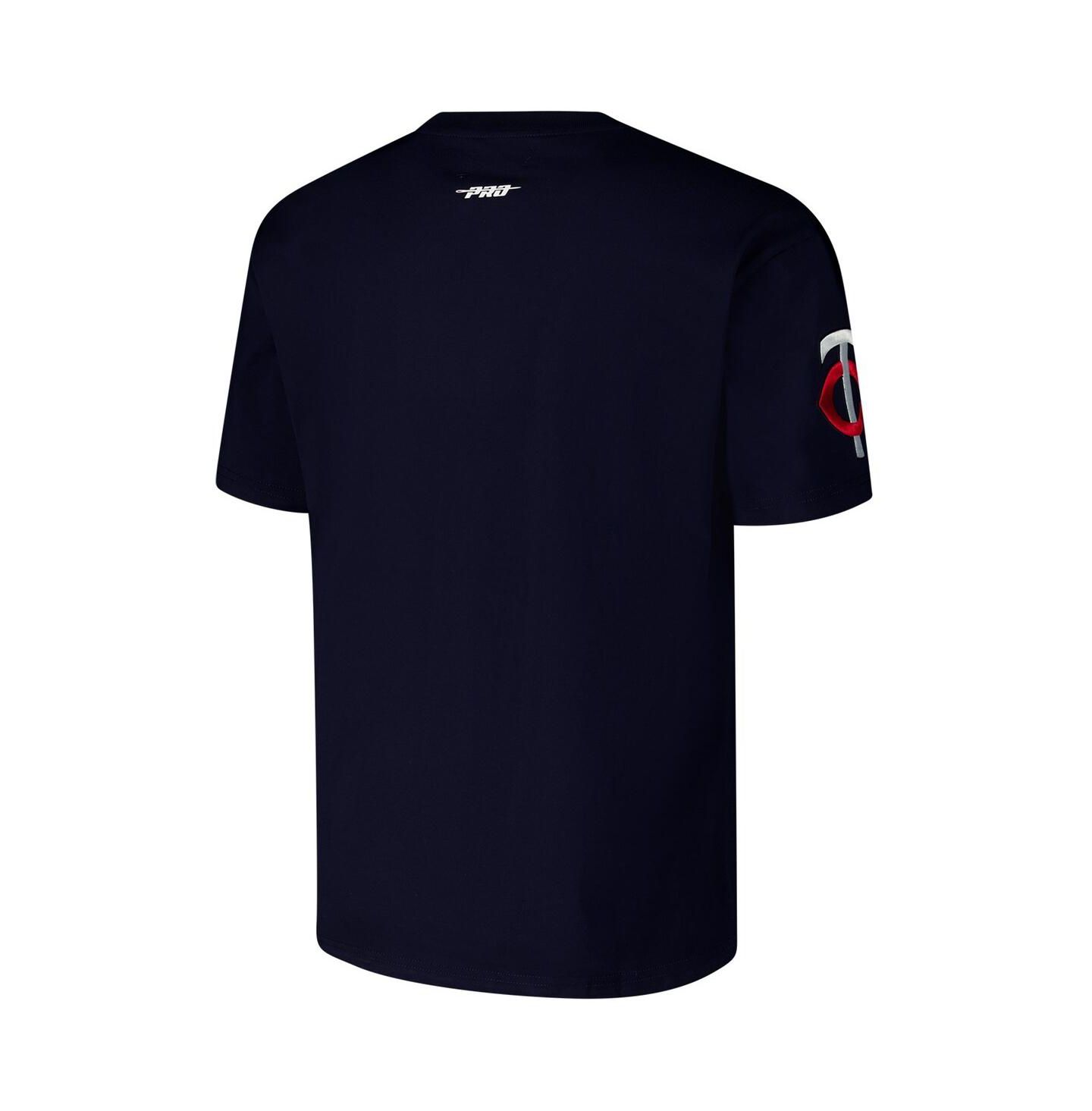 Мужская футболка Pro Standard Navy Minnesota Twins Turn It Up Dropped Shoulder — фото 3