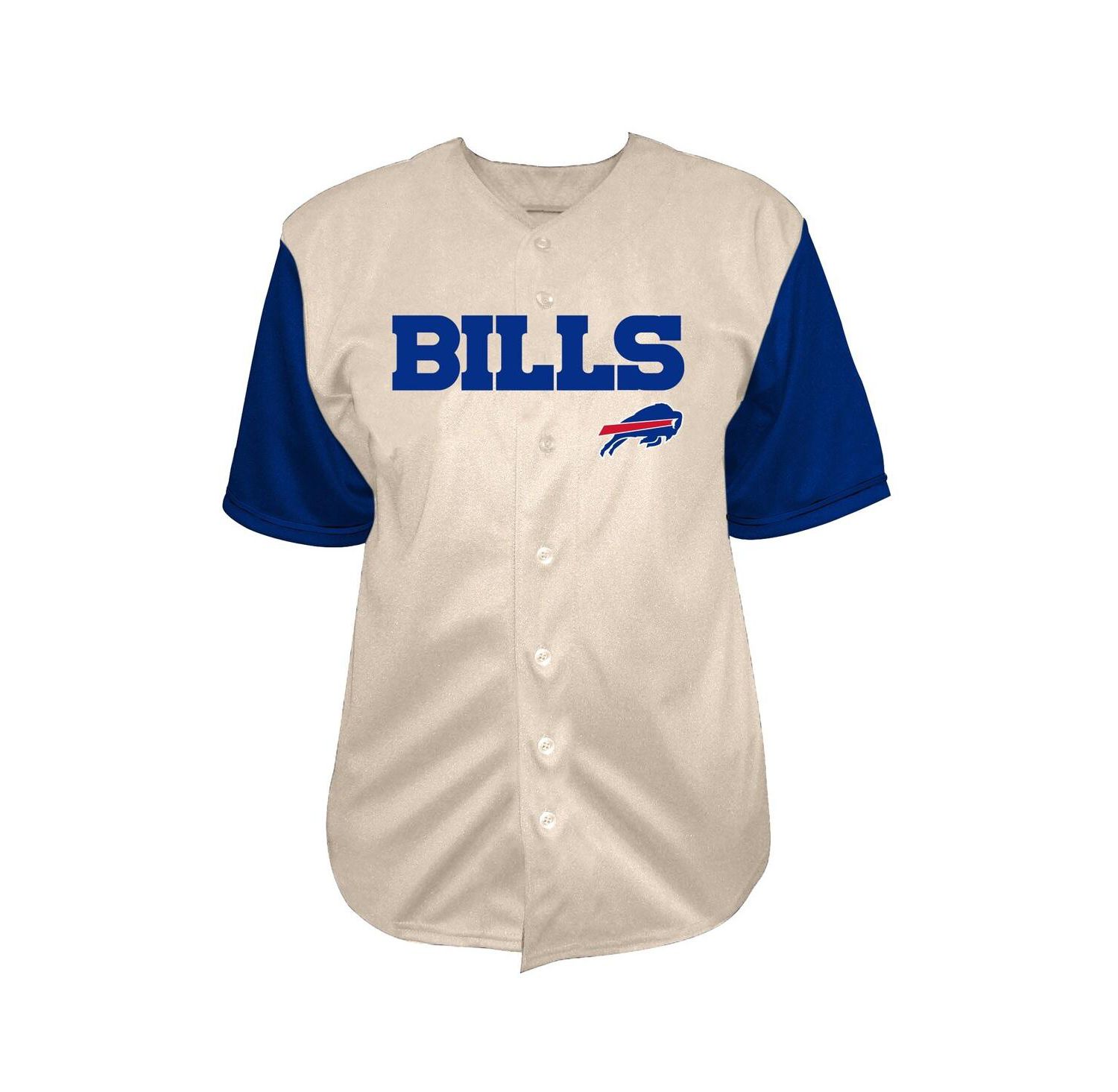 Men's Josh Allen Cream Buffalo Bills Big & Tall Baseball Button-Up Shirt