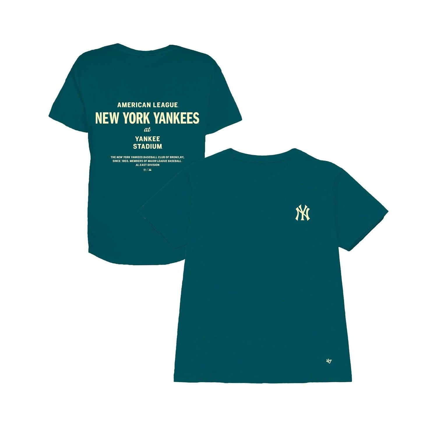 Women's Teal New York Yankees Plus Size Leon City Cropped T-Shirt