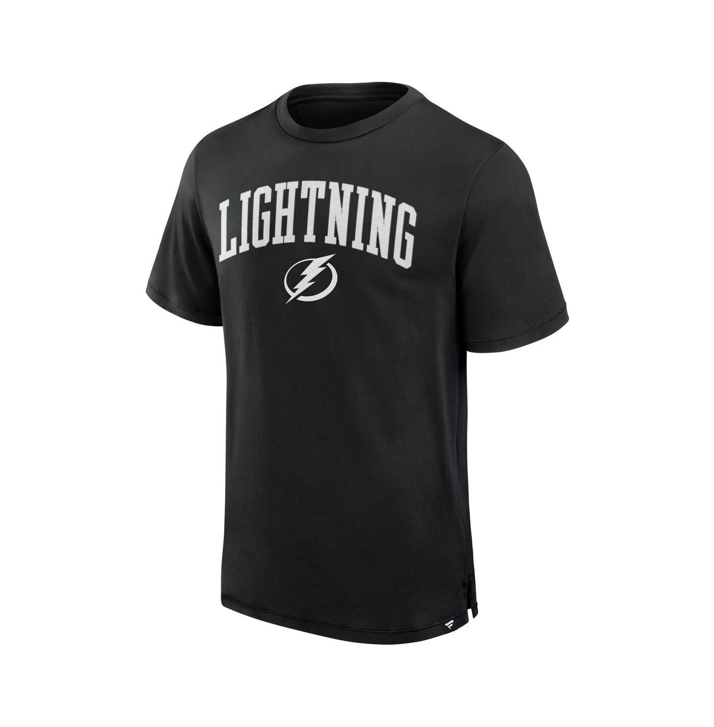 Мужская футболка Fanatics Black Tampa Bay Lightning Elevated Pima — фото 2