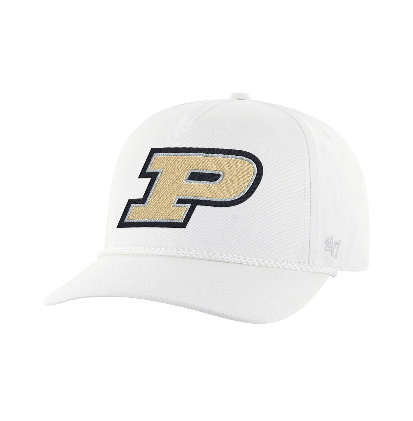 Мужская кепка '47 Brand White Purdue Boilermakers Rope Hitch Adjustable Hat — фото 1