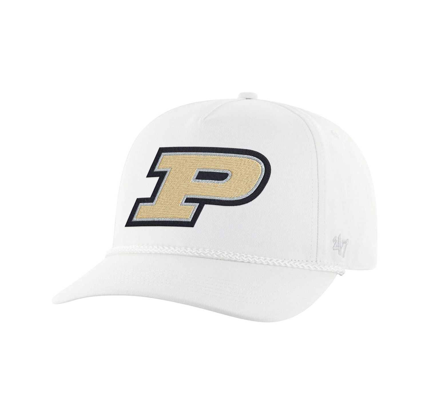 Men's White Purdue Boilermakers Rope Hitch Adjustable Hat