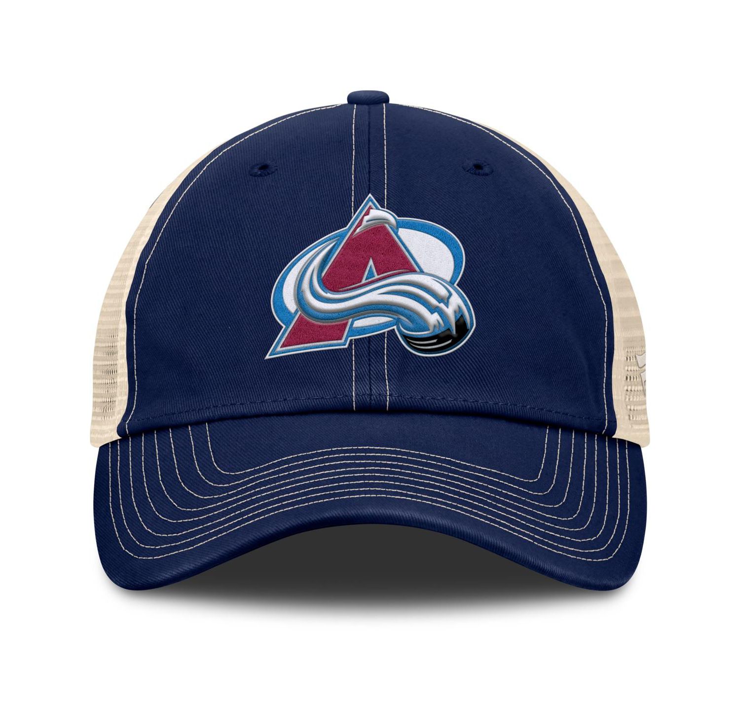 Men's Navy/Natural Colorado Avalanche Rival Trucker Adjustable Hat
