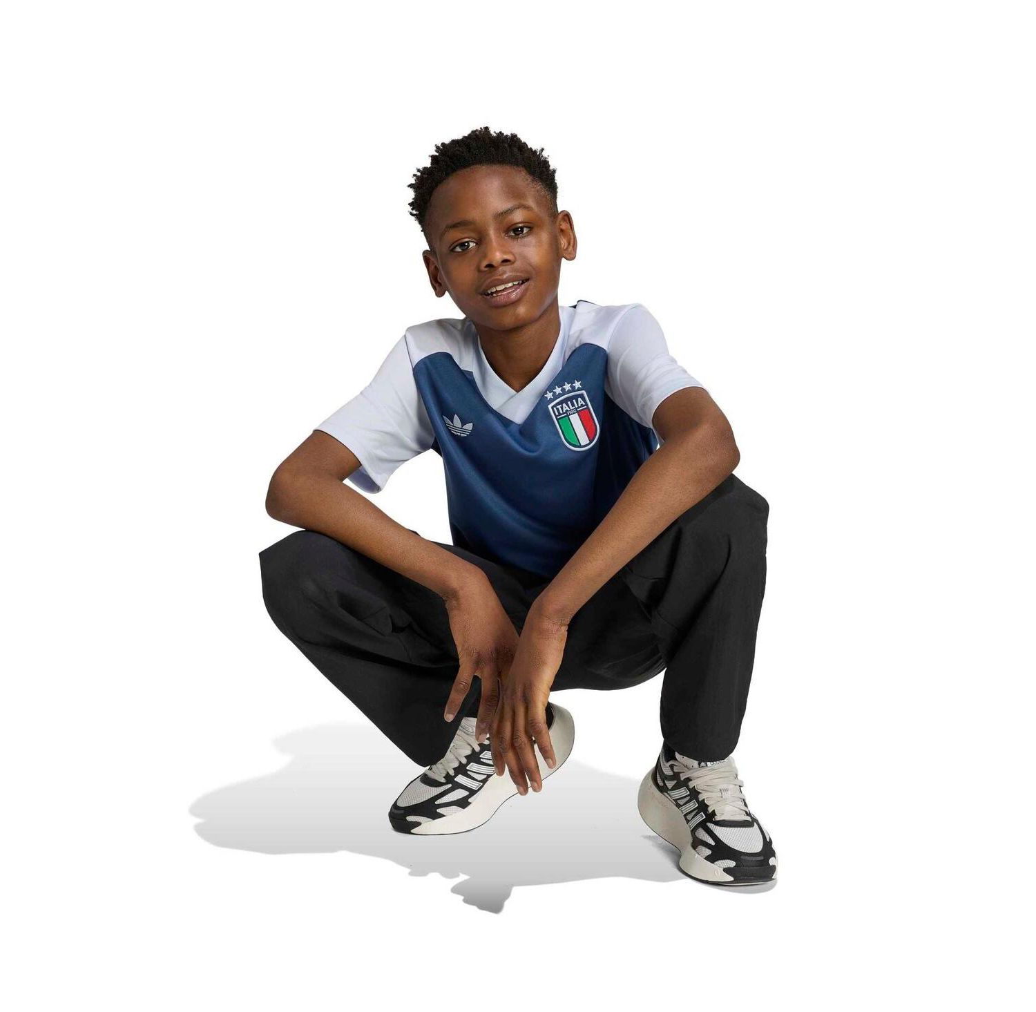 Big Boys and Girls Blue Italy National Team 2026 Pre-Match Jersey
