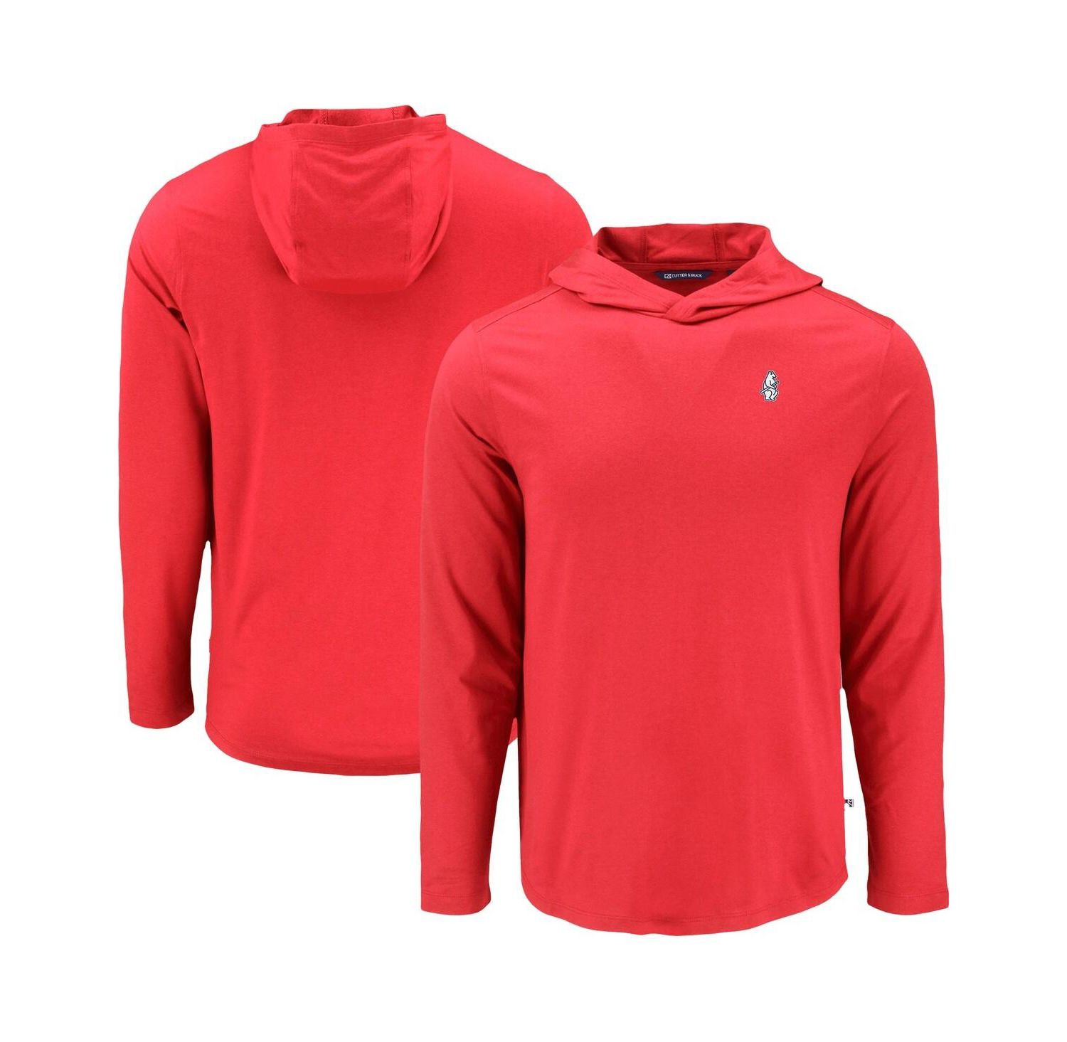 Men's Red Chicago Cubs Coastline Epic Comfort Eco Hoodie Long Sleeve T-Shirt