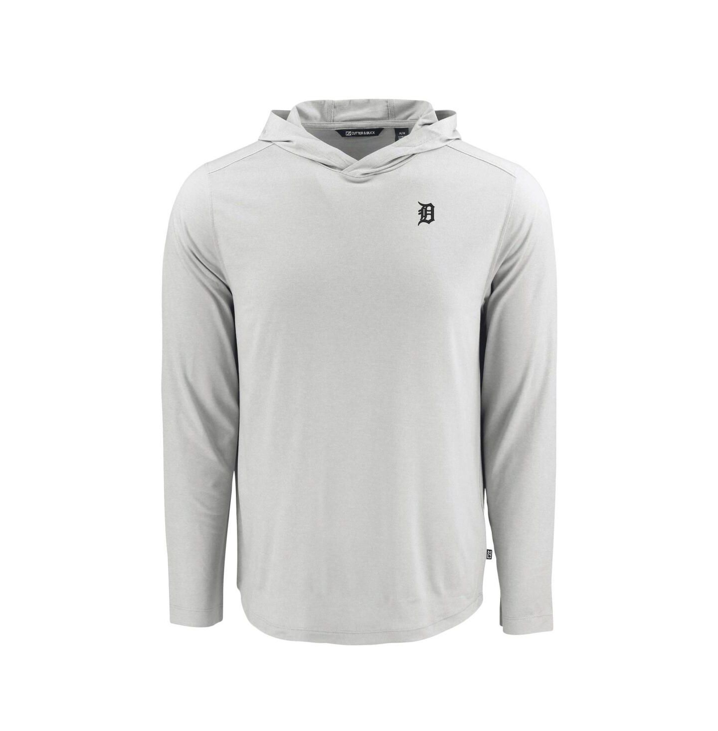 Мужское худи Cutter & Buck Gray Detroit Tigers Coastline Epic Comfort Eco Long Sleeve T-Shirt — фото 2