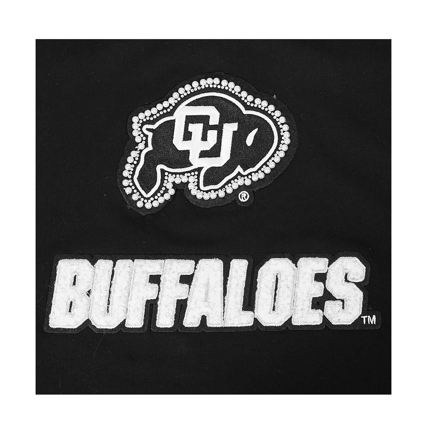 Женская футболка Pro Standard Black Colorado Buffaloes Rhinestone Boxy Cropped — фото 4