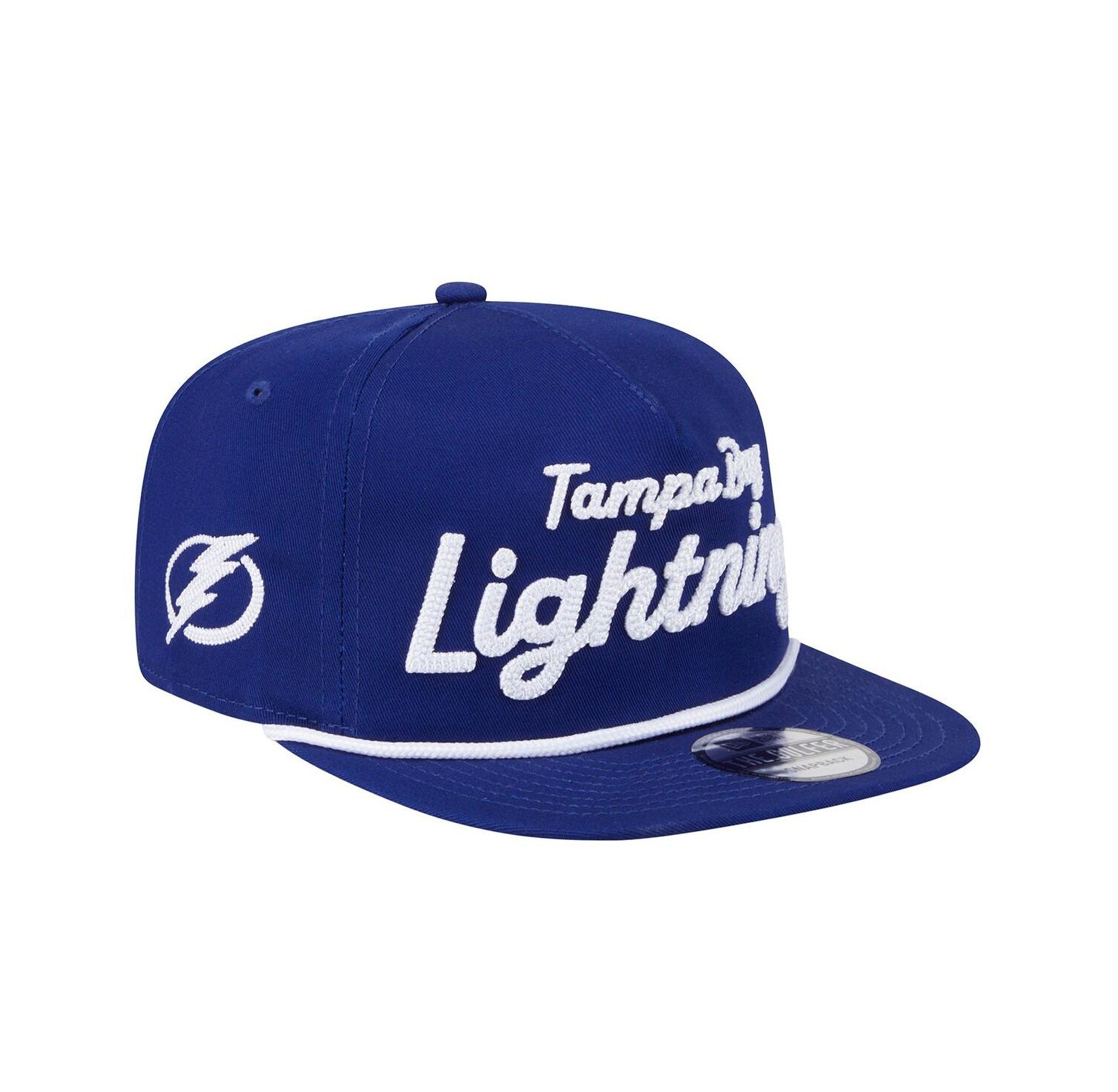 Men's Blue Tampa Bay Lightning Team Text Golfer Adjustable Hat