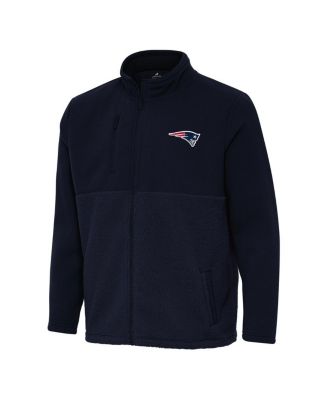 Men's Navy New England Patriots Daily Fused Full-Zip Jacket