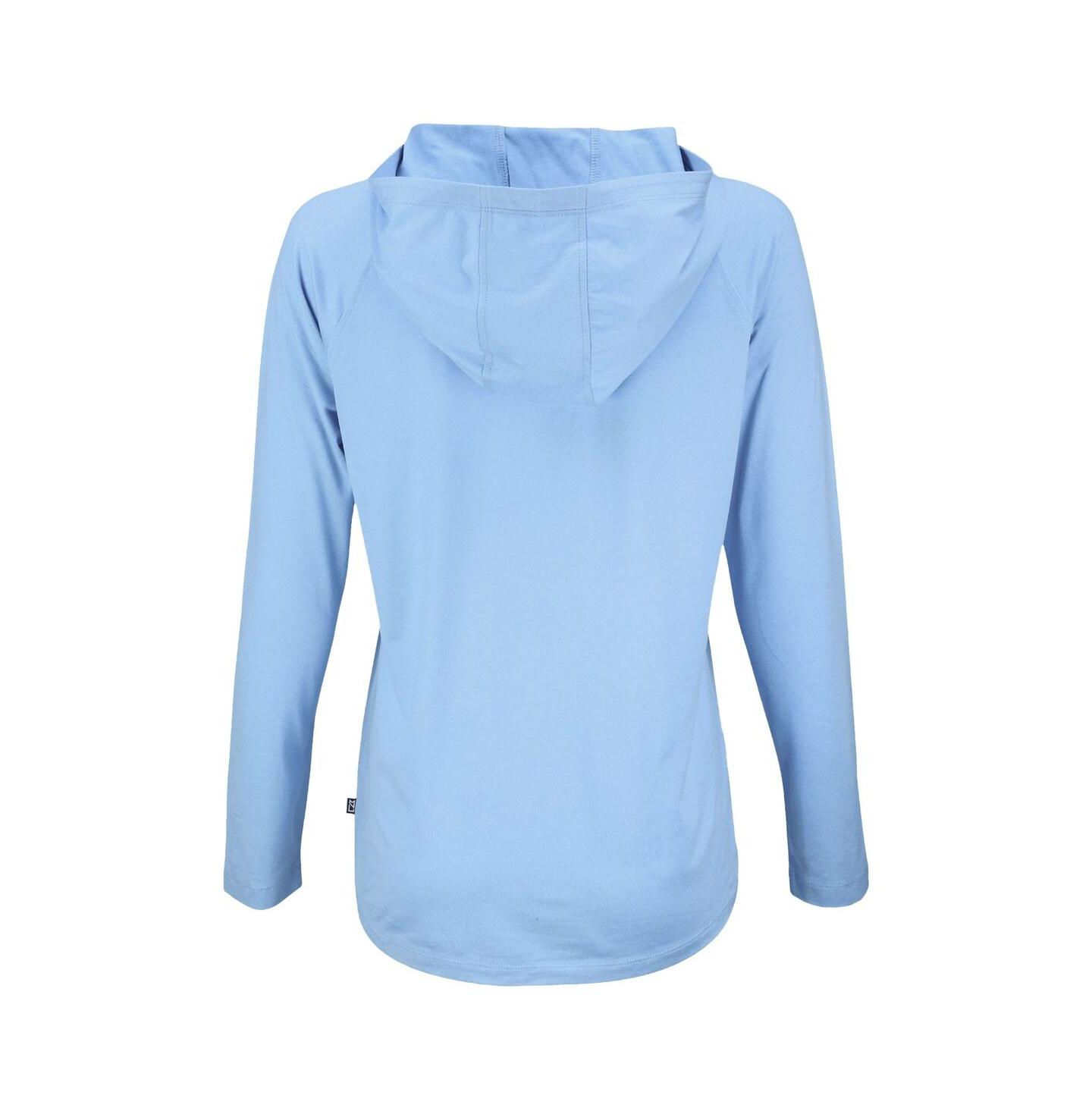 Женское худи Cutter & Buck Powder Blue Milwaukee Brewers Coastline Epic Comfort Eco Long Sleeve T-Shirt — фото 3