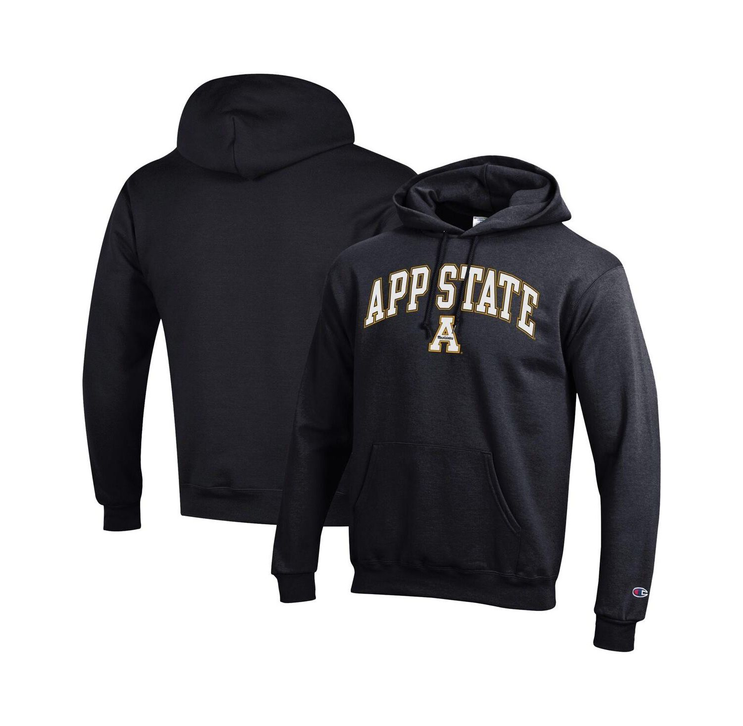Men's Black Appalachian State Mountaineers Arch Over Logo Pullover Hoodie