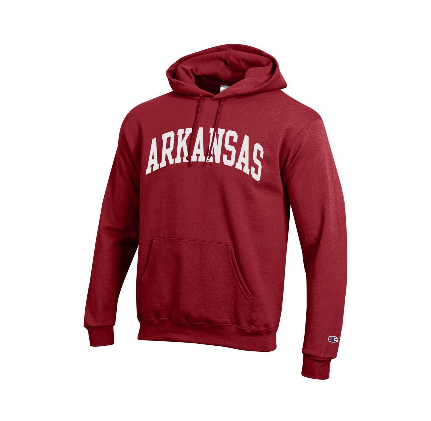 Men's Cardinal Arkansas Razorbacks Basic Arch Fleece Pullover Hoodie
