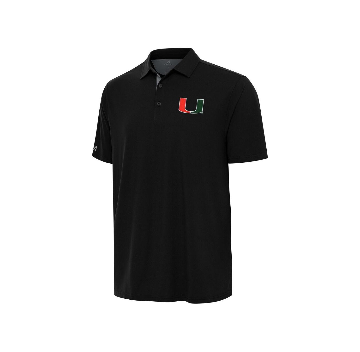 Men's Black Miami Hurricanes Era Polo Shirt