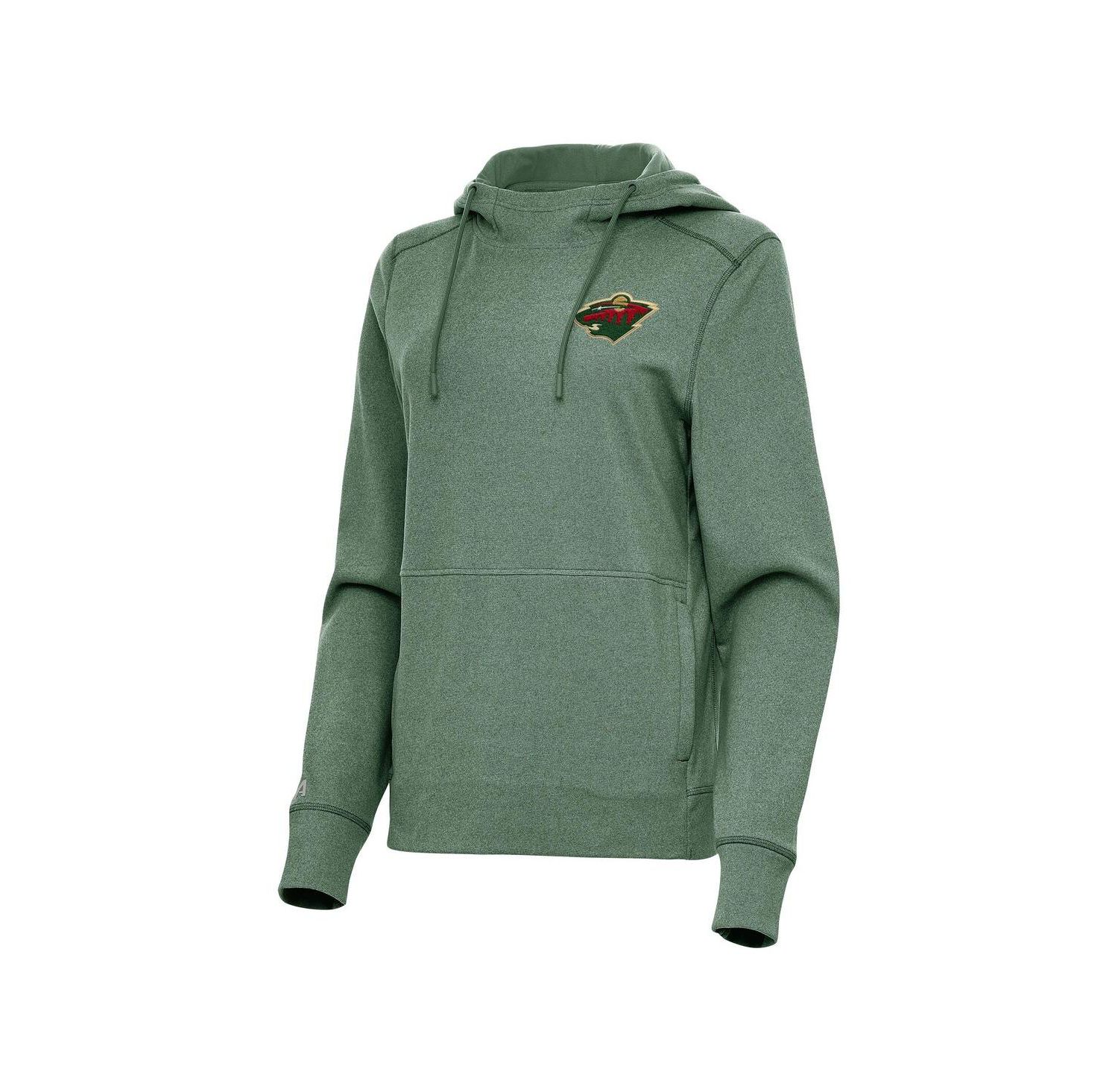 Women's Heather Green Minnesota Wild Justice Pullover Hoodie