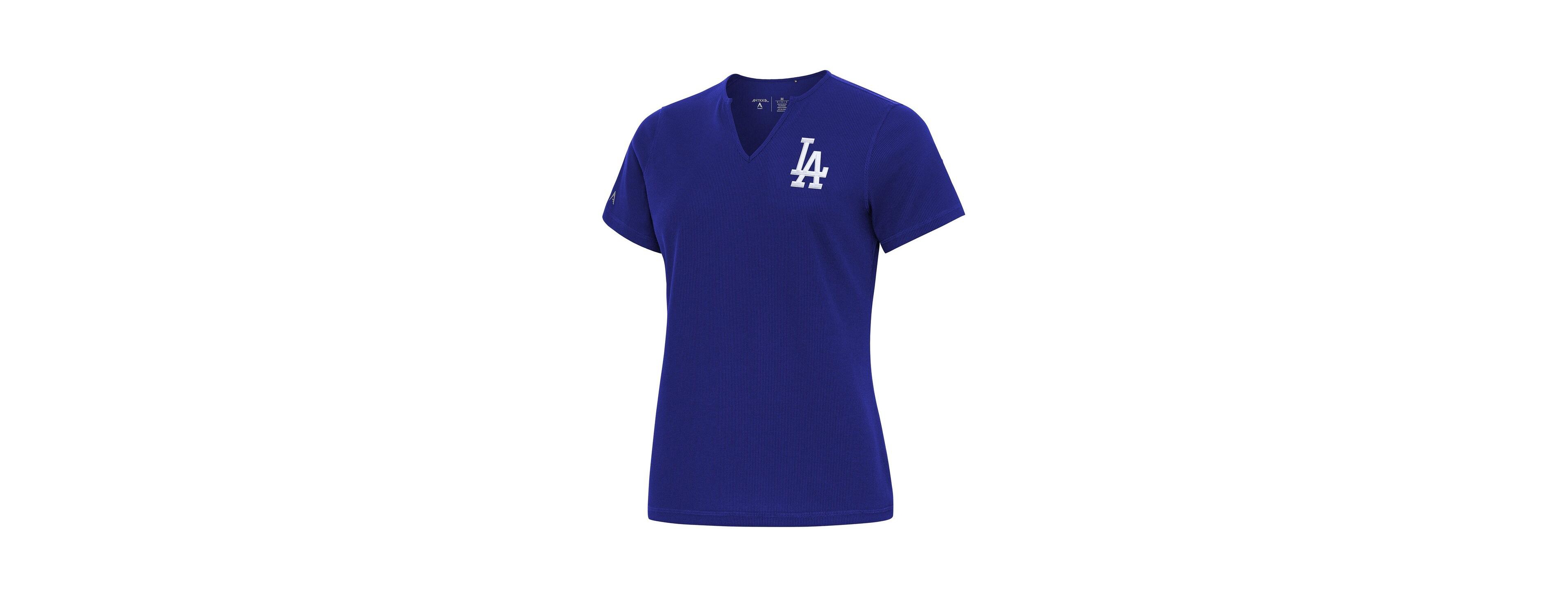 Antigua Women's Royal Los Angeles Dodgers Notch Neck T-Shirt