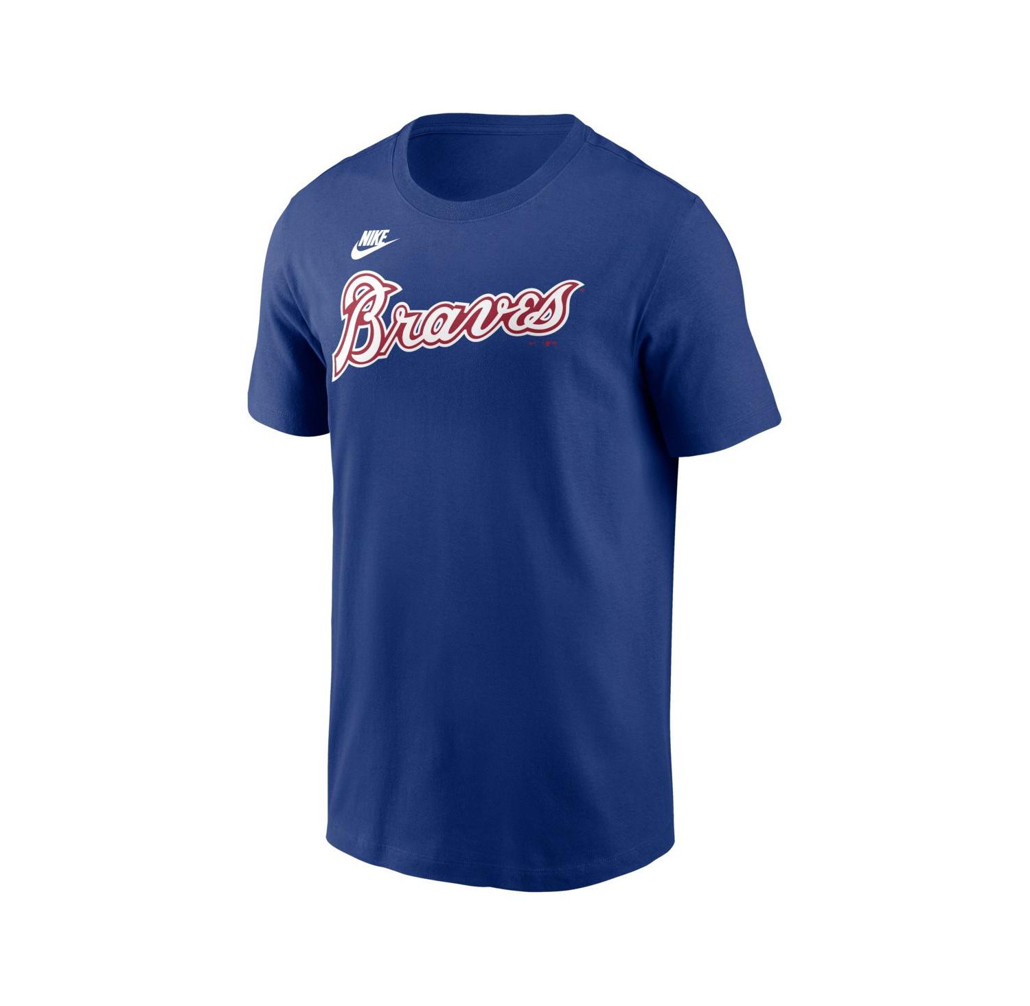 Men's Hank Aaron Royal Atlanta Braves Cooperstown Collection Name & Number T-Shirt