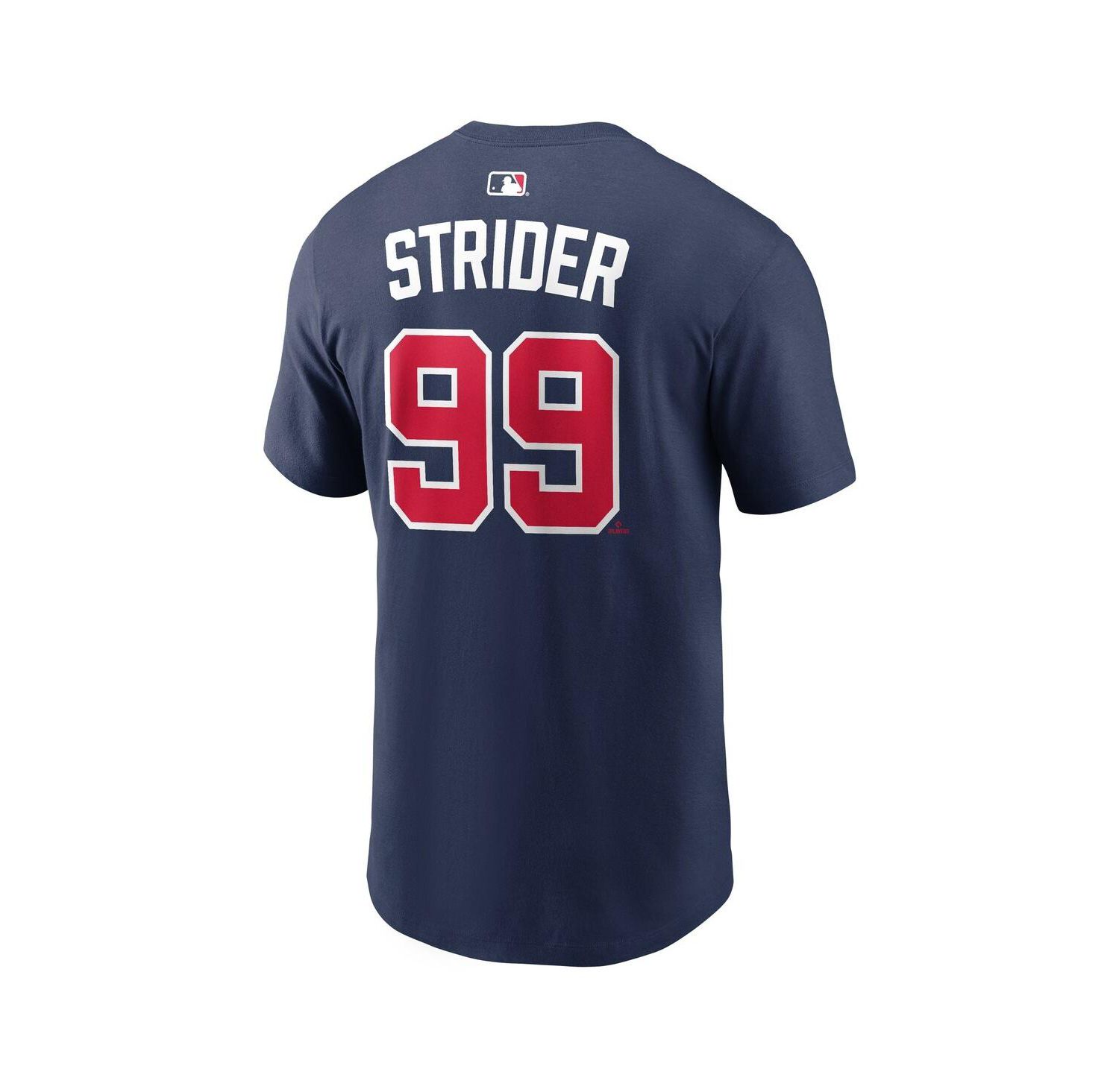 Men's Spencer Strider Navy Atlanta Braves Name & Number T-Shirt