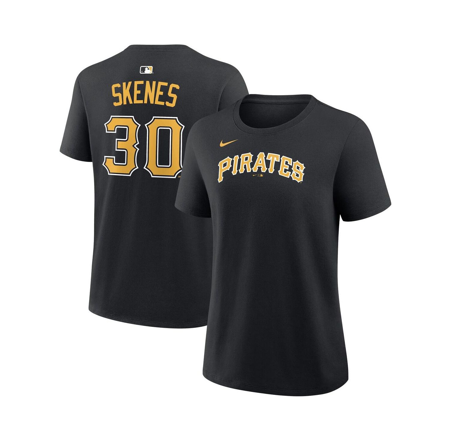 Women's Paul Skenes Black Pittsburgh Pirates Name and Number T-Shirt