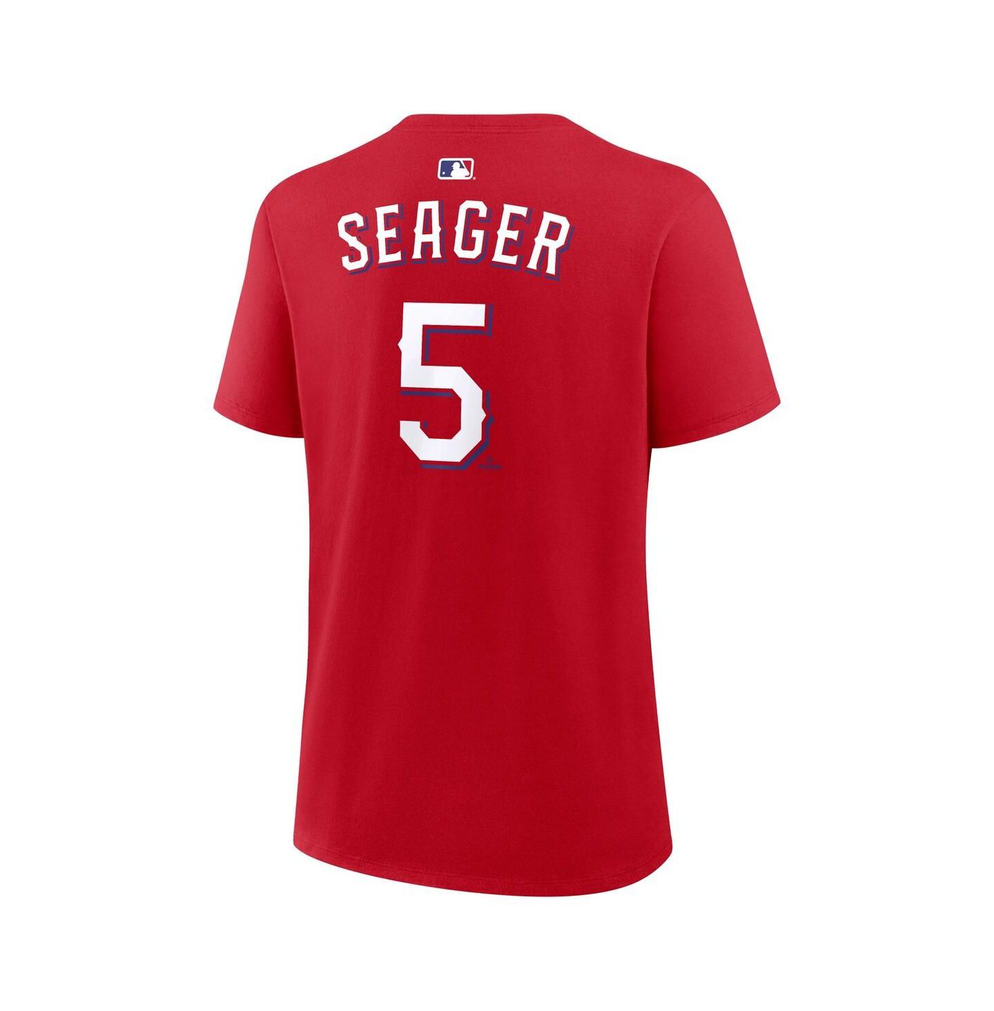 Женская футболка Nike Corey Seager Red Texas Rangers Name and Number — фото 3