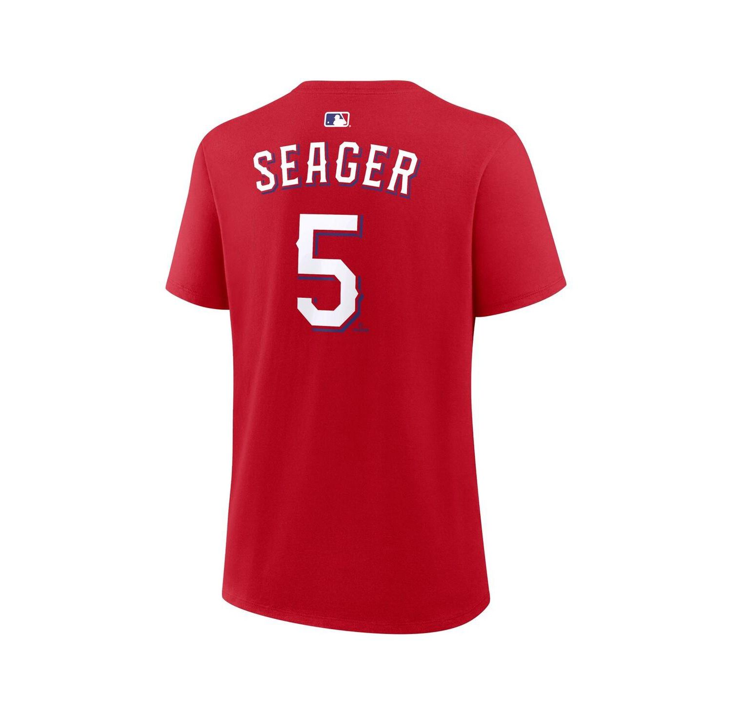 Women's Corey Seager Red Texas Rangers Name and Number T-Shirt