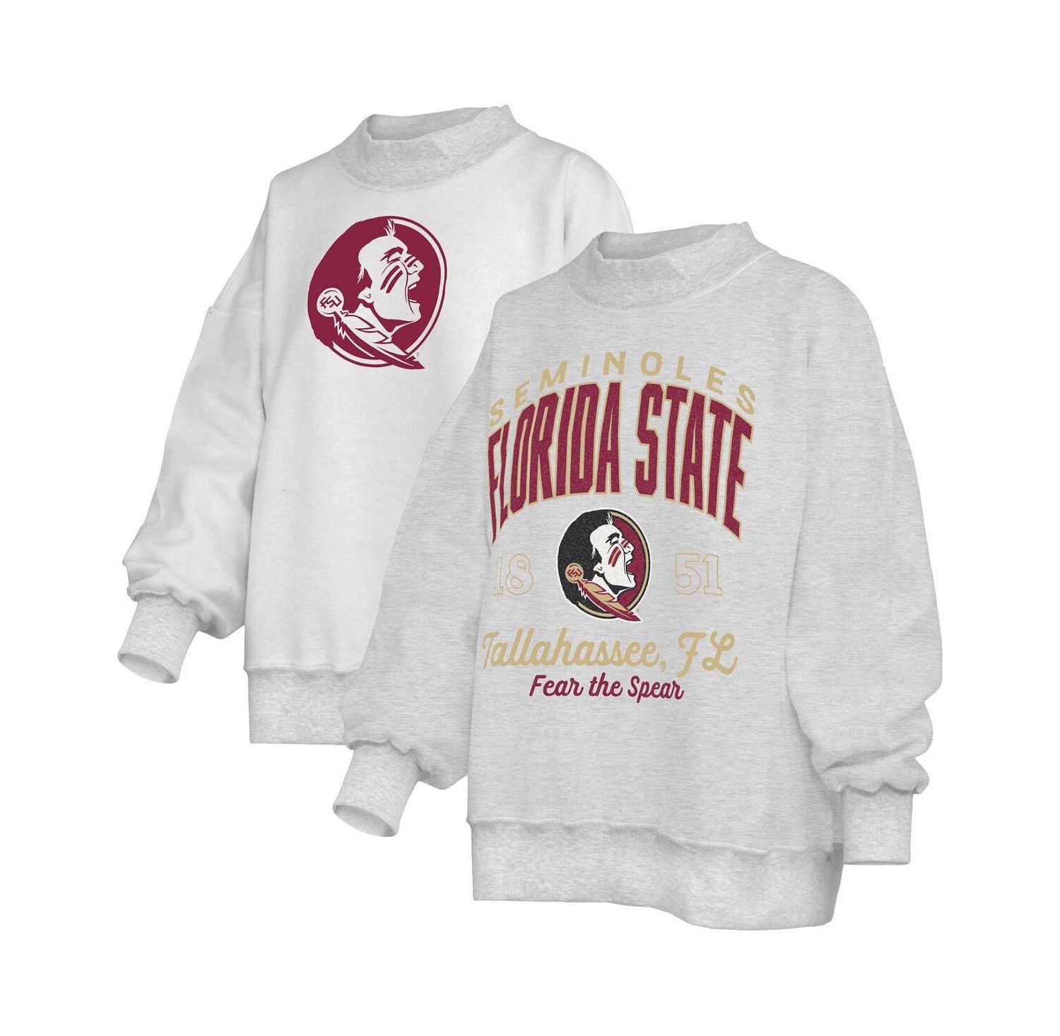 Women's Heather Gray Florida State Seminoles Reversible Sweatshirt