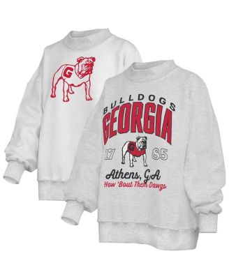 Women's Heather Gray Georgia Bulldogs Reversible Sweatshirt