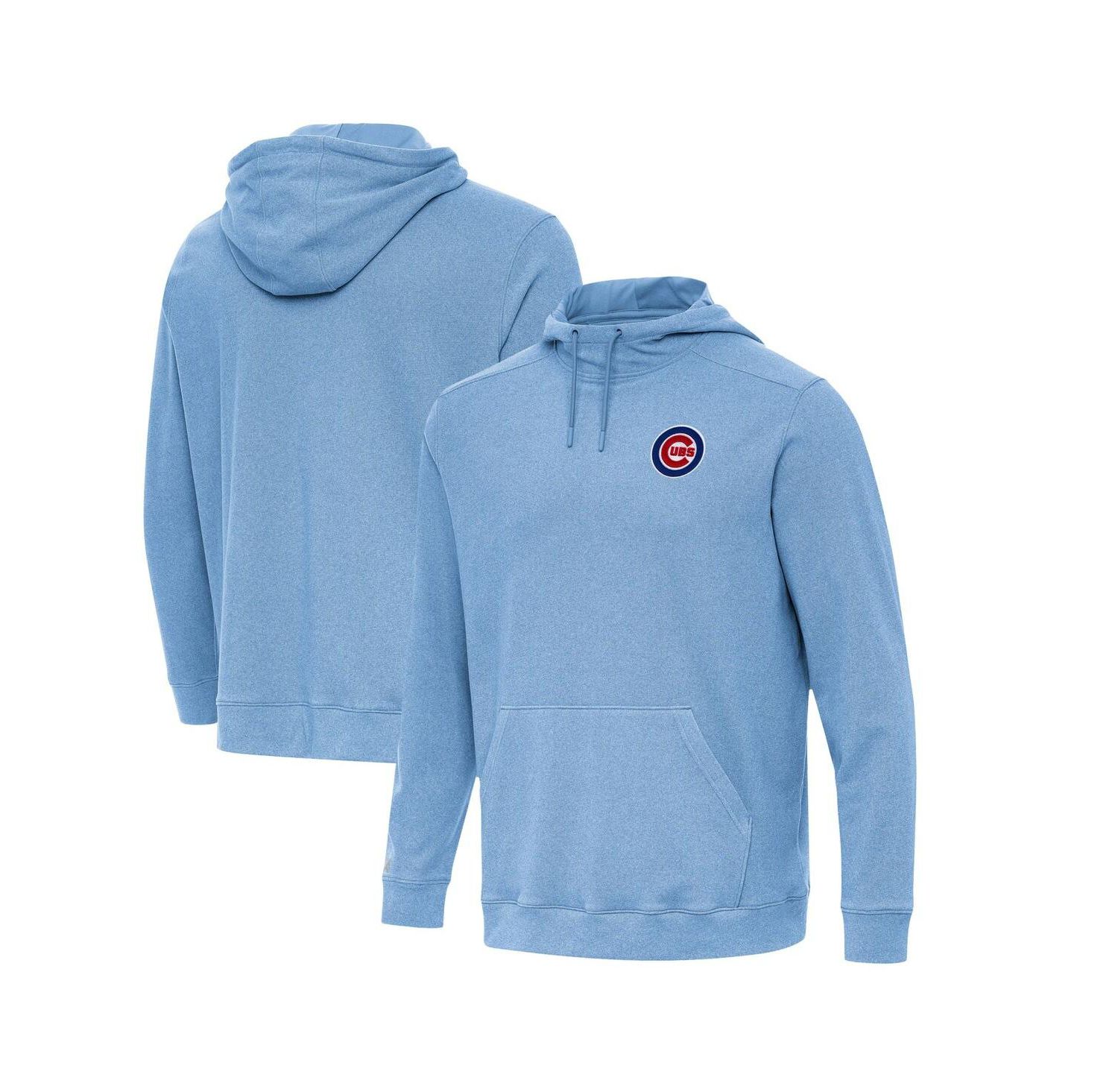 Men's Heather Powder Blue Chicago Cubs Cloud Pullover Hoodie