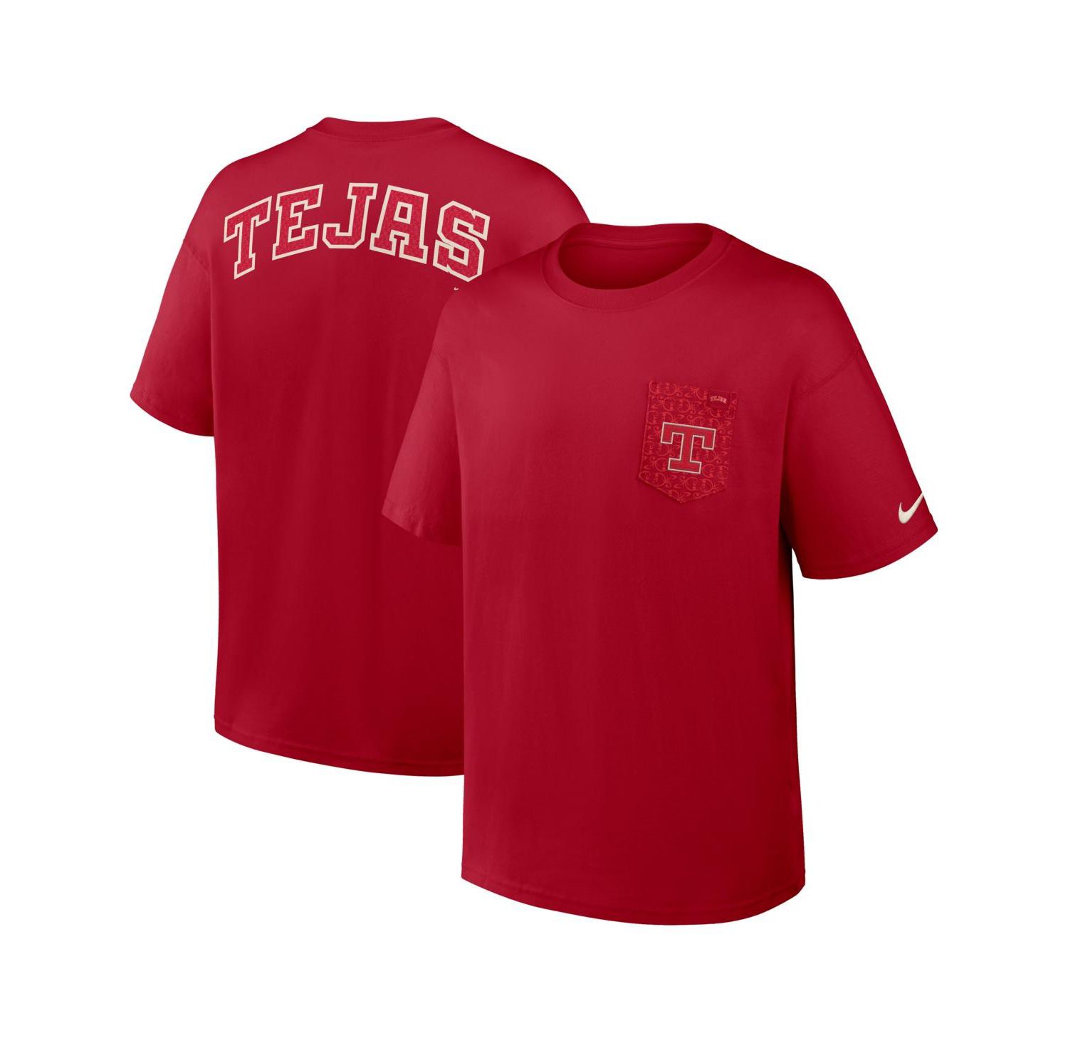 Men's Red Texas Rangers City Connect Max90 Pocket T-Shirt
