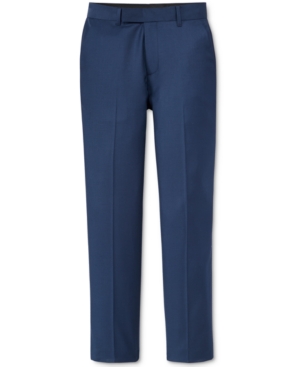 Calvin Klein Kids' Big Boys Husky Stretch Suit Pants In Blue