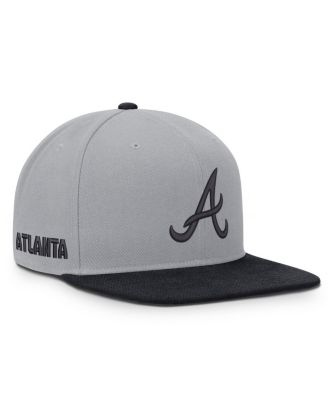 Men's Gray/Navy Atlanta Braves Primetime Pro Dri-FIT Snapback Hat