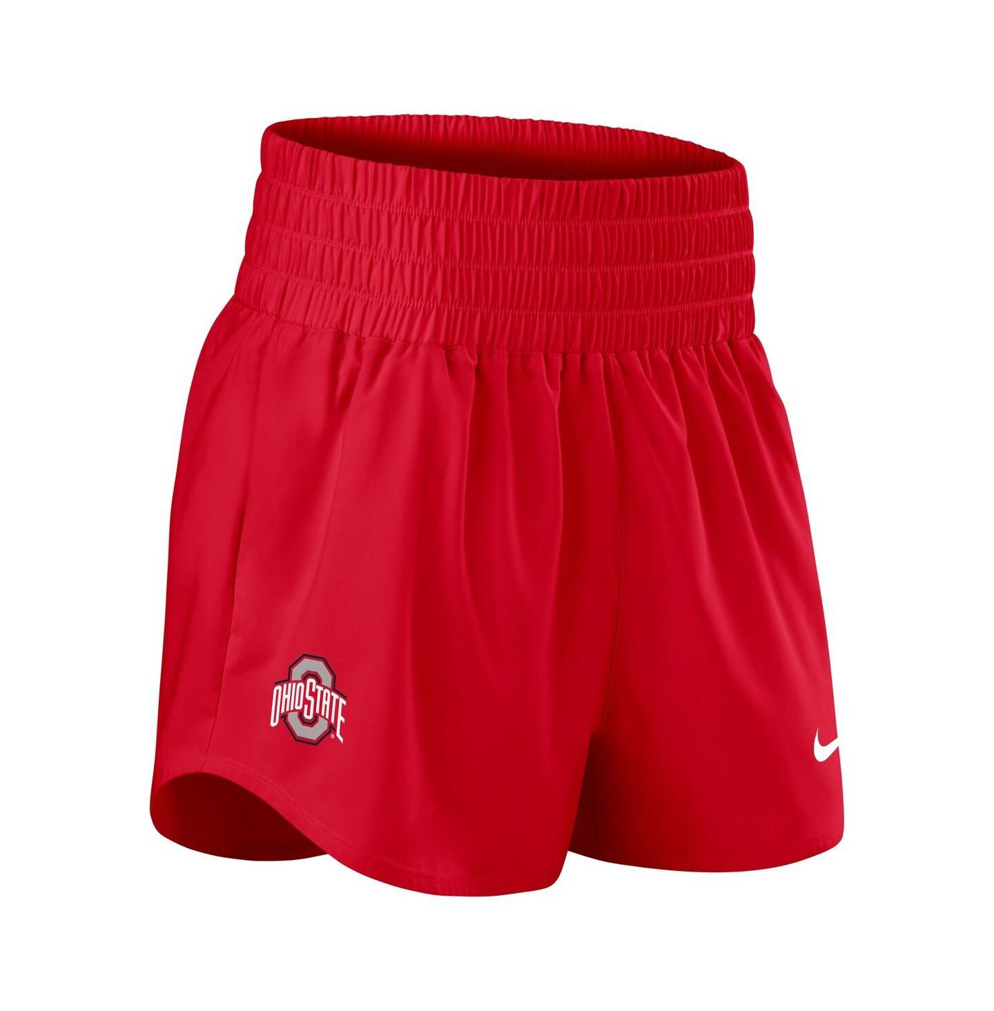 Женские шорты Nike Scarlet Ohio State Buckeyes Performance One Dri-FIT High-Rise — фото 4