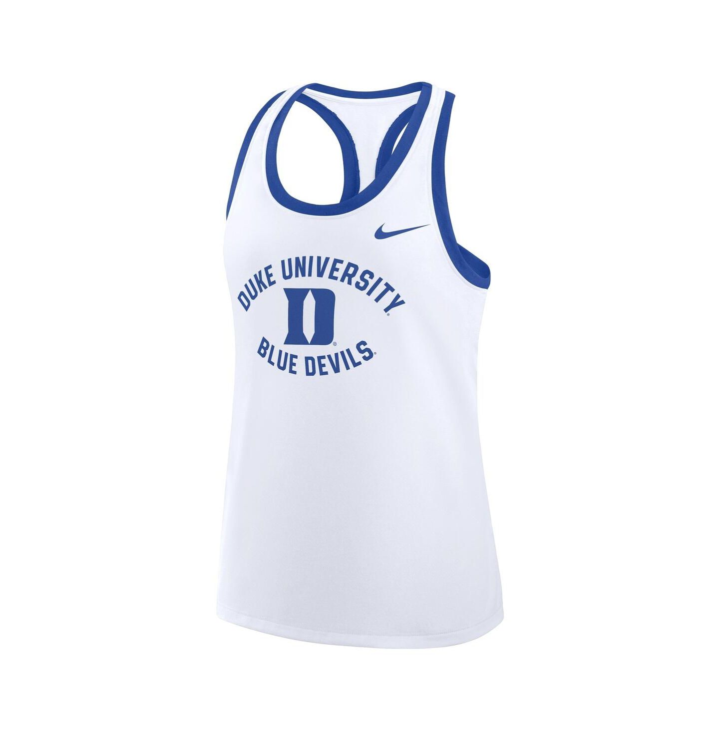 Женский топ Nike White Duke Blue Devils Uni Name Tri-Blend Dri-FIT — фото 4