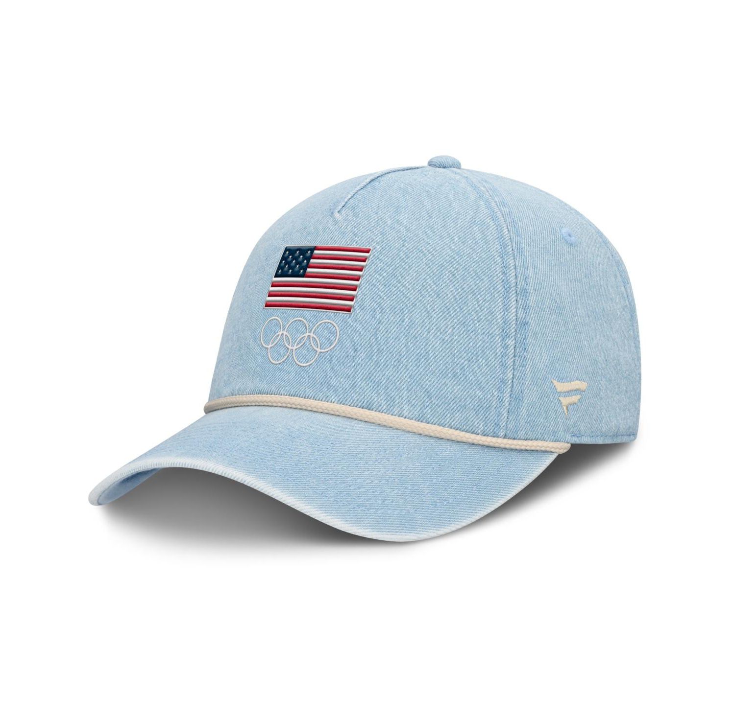 Women's Light Blue Team USA Denim Rope Adjustable Hat