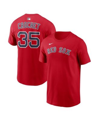 Men's Garrett Crochet Red Boston Red Sox Name & Number T-Shirt