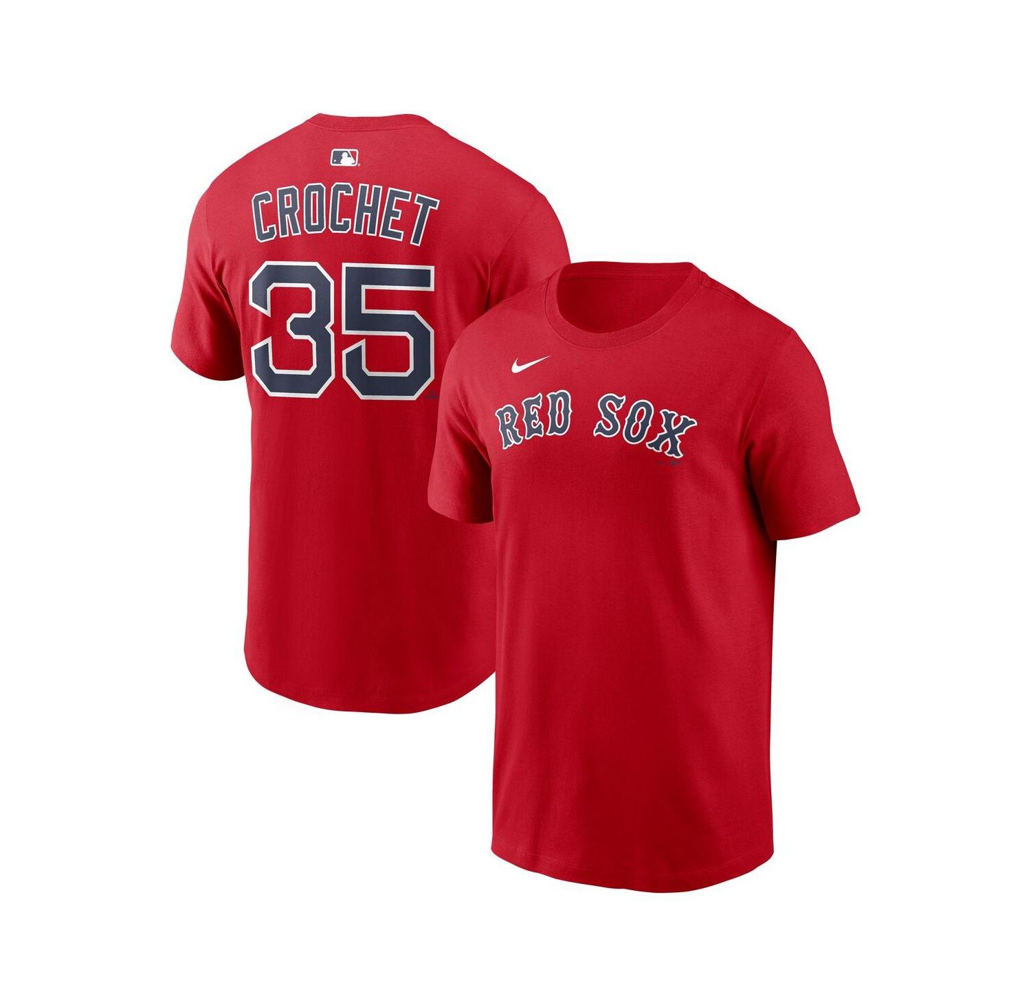Men's Garrett Crochet Red Boston Red Sox Name & Number T-Shirt