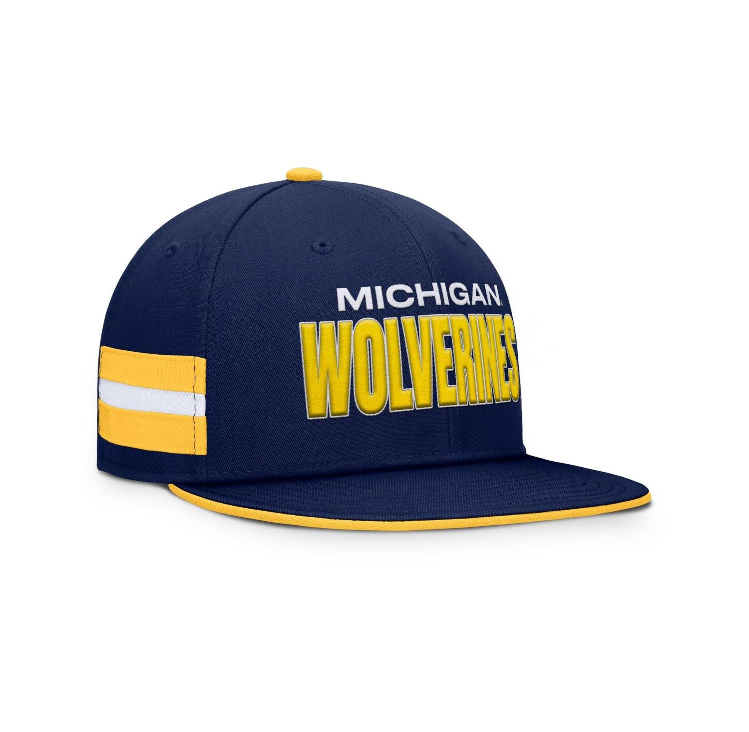 Men's Navy Michigan Wolverines Pick Off Fitted Hat
