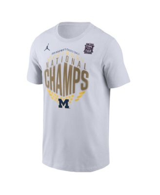 Men's White Michigan Wolverines 2026 NCAA Men's Basketball National Champions Locker Room T-Shirt