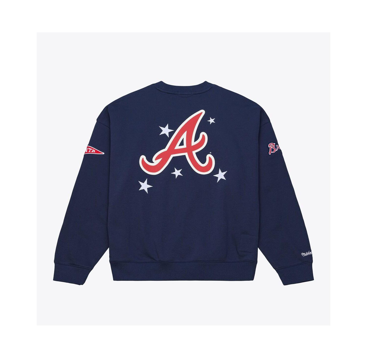 Women's Navy Atlanta Braves Pep Rally Sweatshirt