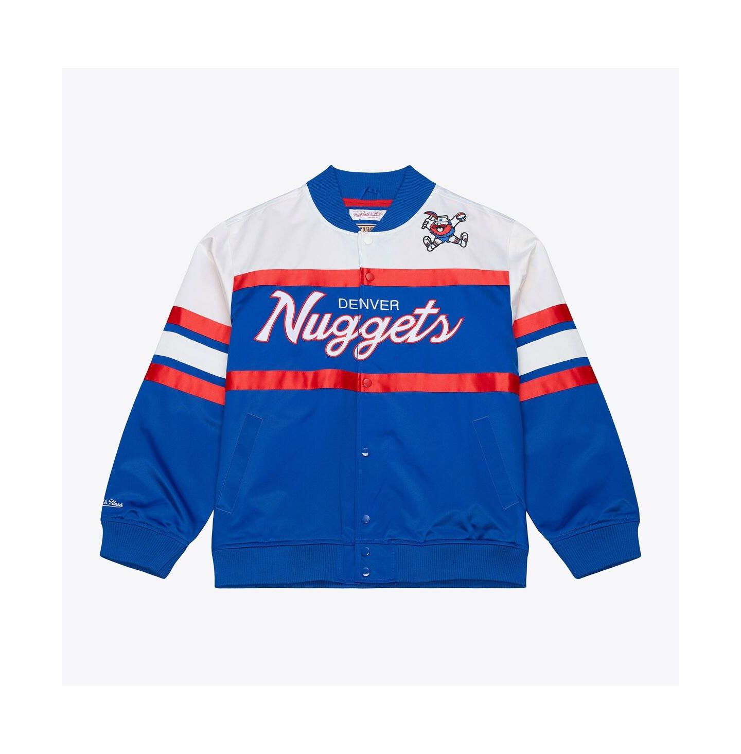 Мужская куртка Mitchell & Ness Royal Denver Nuggets Hardwood Classics Head Coach Lightweight Satin Full-Snap — фото 1