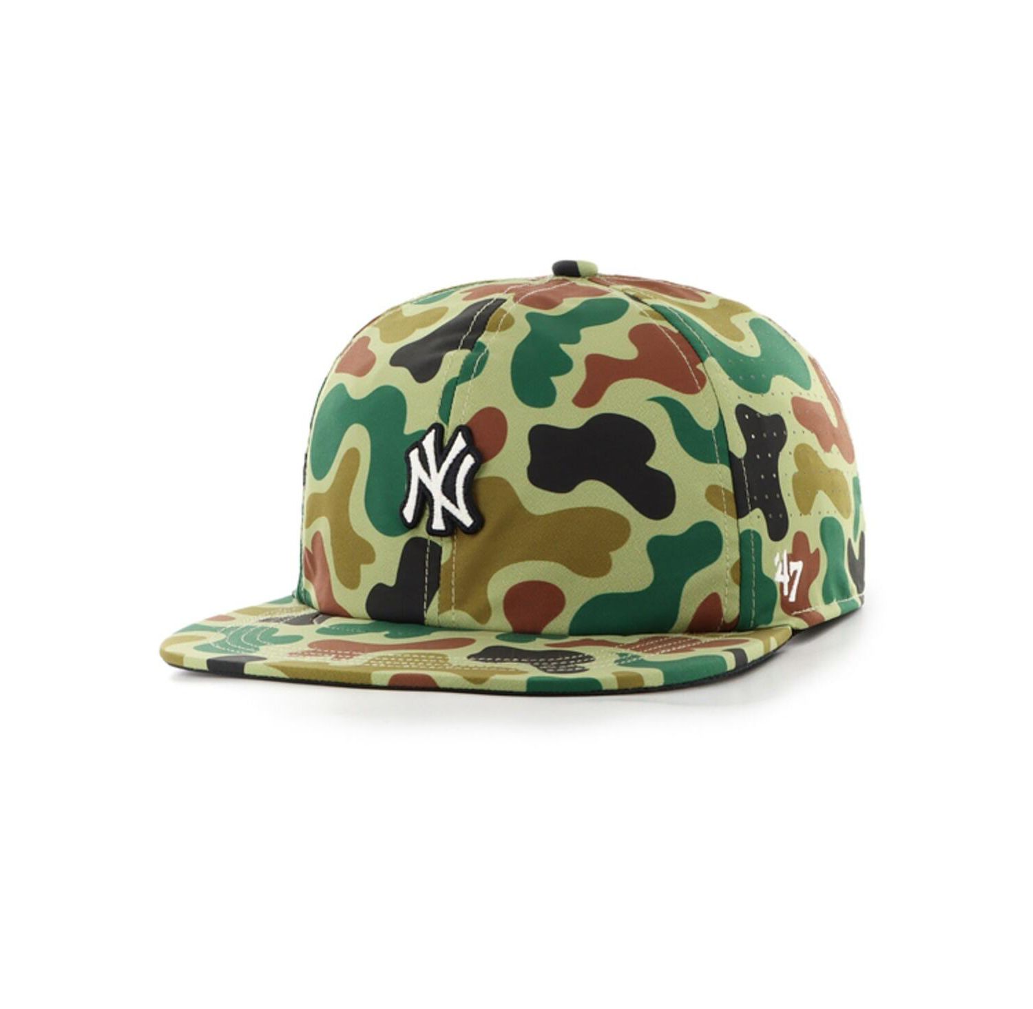 Men's Camo New York Yankees Elevated Greens Captain Adjustable Hat