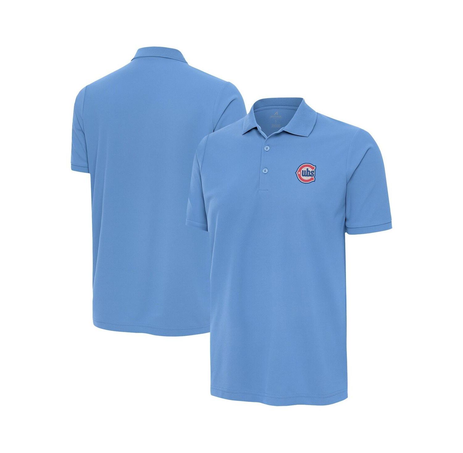 Men's Powder Blue Chicago Cubs Alternate Logo Legacy Pique Polo Shirt