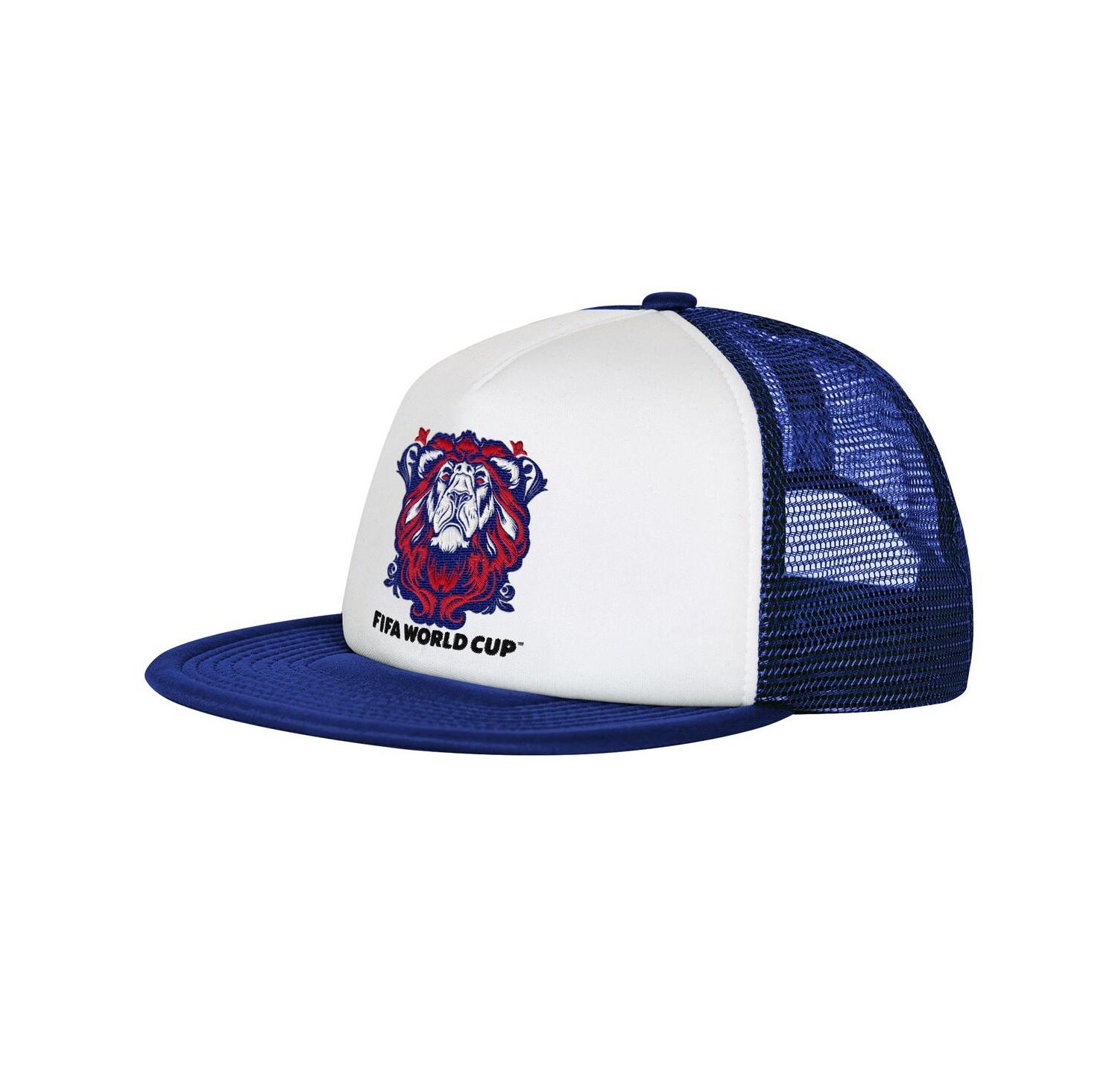 Men's White/Royal England National Team Defender Adjustable Trucker Hat