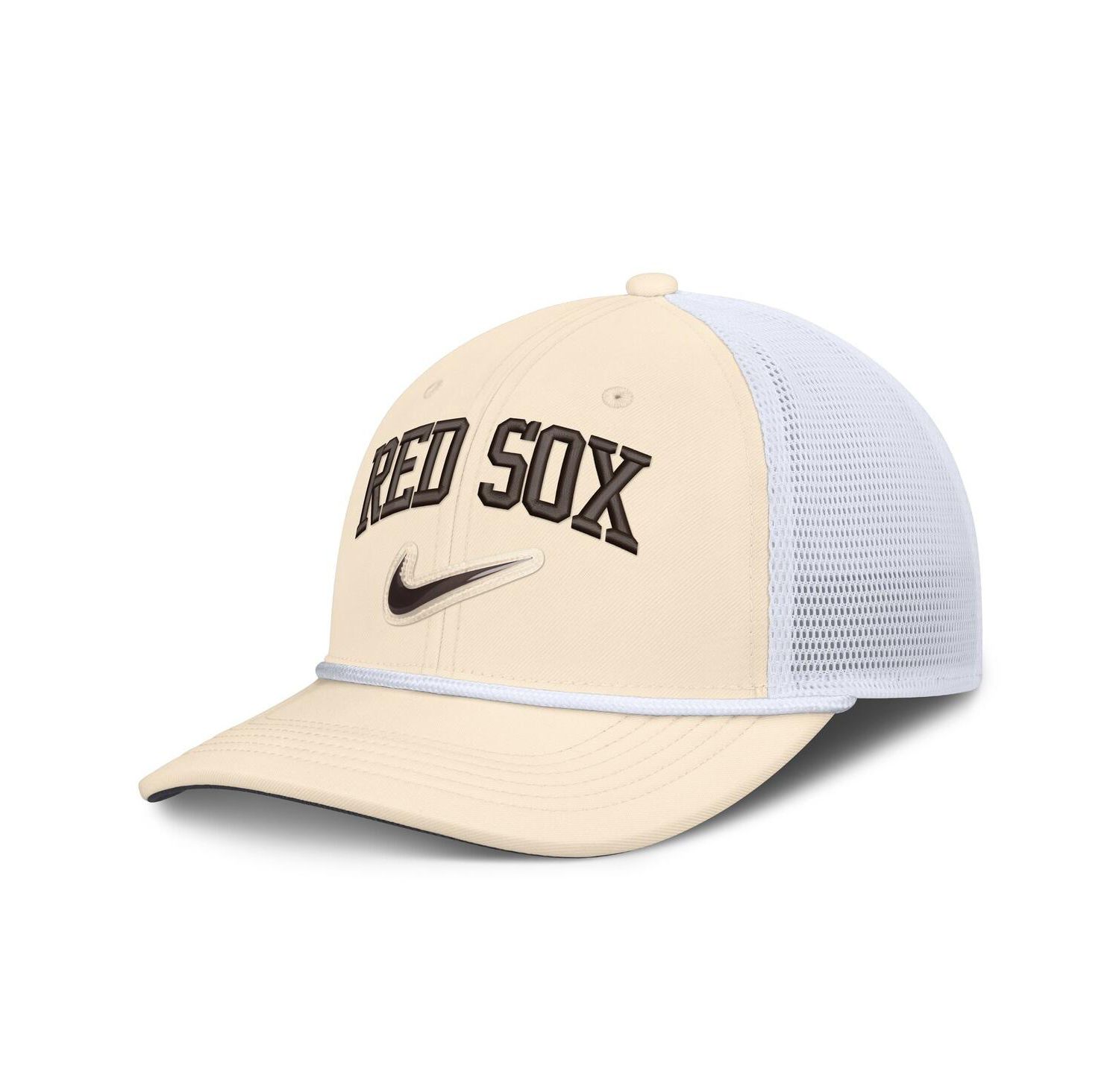 Men's Natural/White Boston Red Sox Rise Dri-FIT Trucker Adjustable Hat