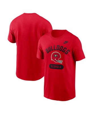 Men's Red Georgia Bulldogs Legacy Arch Helmet T-Shirt