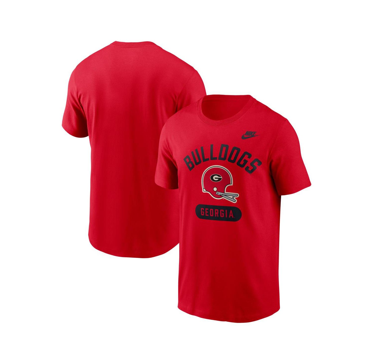 Men's Red Georgia Bulldogs Legacy Arch Helmet T-Shirt