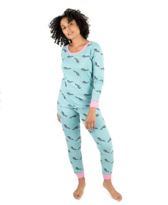 Women's Matching Family Two-Piece Cotton Long Sleeve Shirt and Pants Print Pajamas