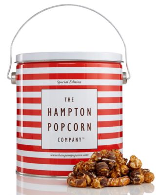 Hampton Popcorn Company - Small Chocolate-Coated Potato Chips & Pretzels & Popcorn Tin