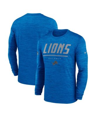 Men's Blue Detroit Lions Sideline Offensive Transition Velocity Dri-FIT Long Sleeve T-Shirt